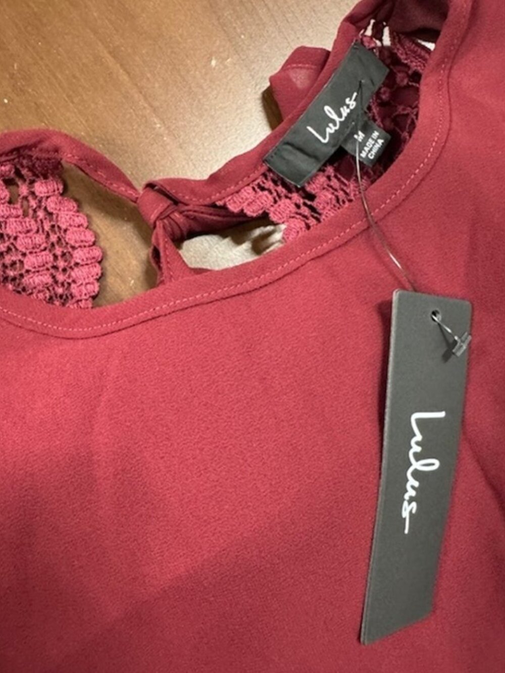 Lulus Poised and Playful Burgundy Long Sleeve Backless Romper NWT - Picture 7 of 9